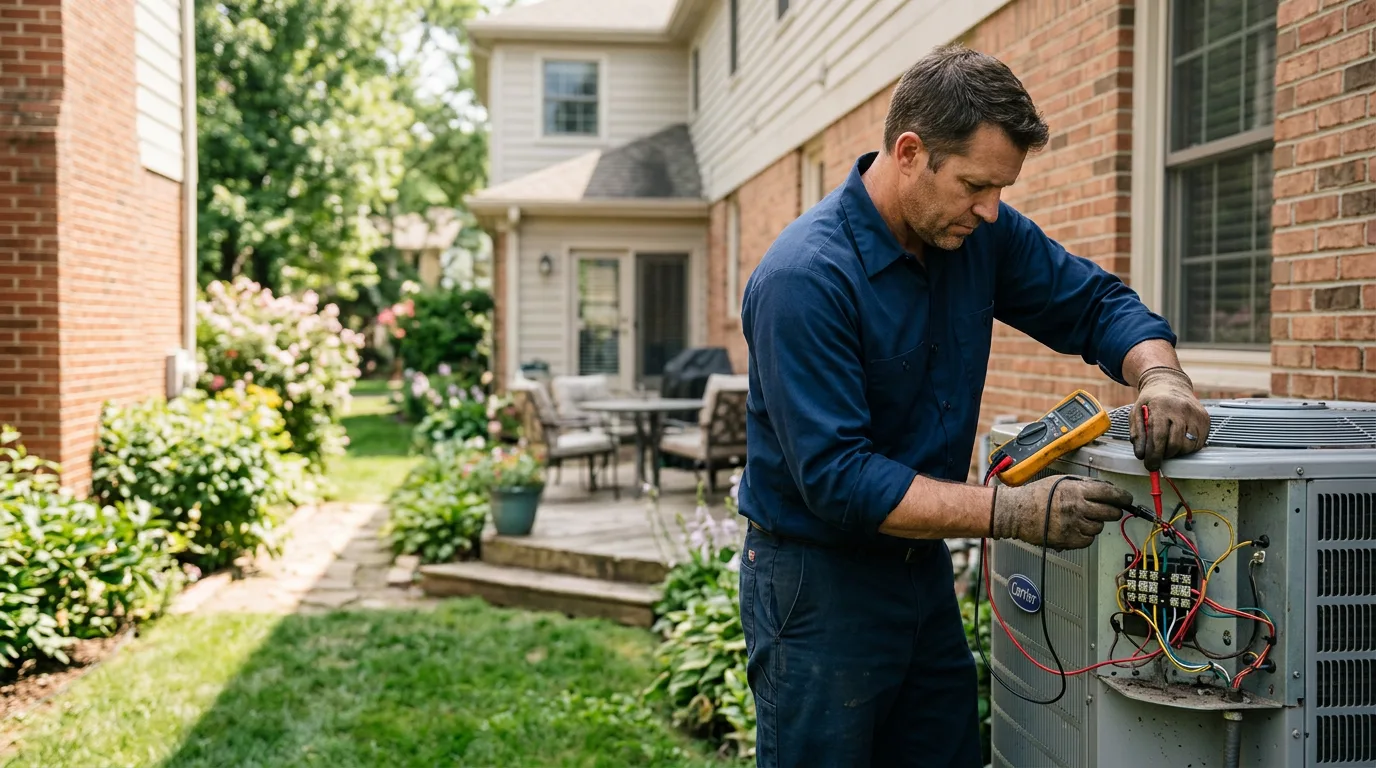 HVAC technician working near Calvert, TX